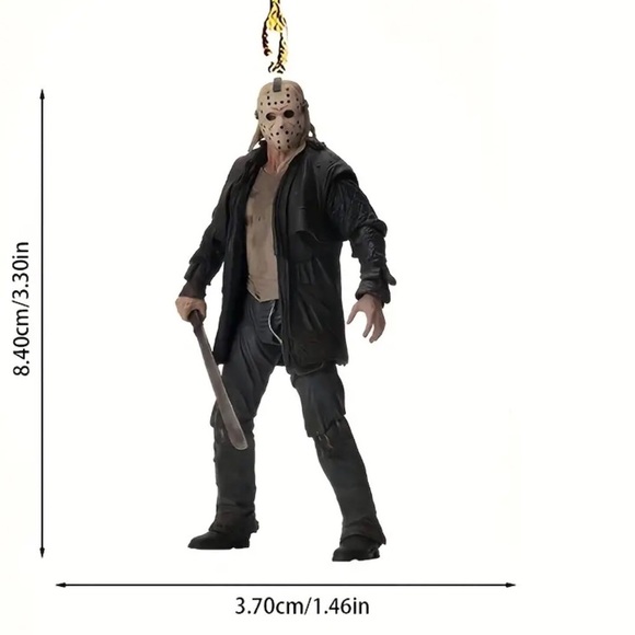 Killer Jason Horror Movie Car Hanging Pendant Ornament Bag Keychain Charm - Picture 3 of 12